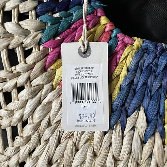 LUCKY BRAND BARIA STRAW BAG PURSE TOTE SHOPPER NWT - Picture 10 of 12